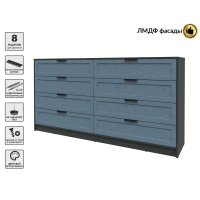 Kомод Тренд КТ-К197 (Антрацит ЛДСП/ Дуб лазурный ЛМДФ) Ш1965 В1020 Г451